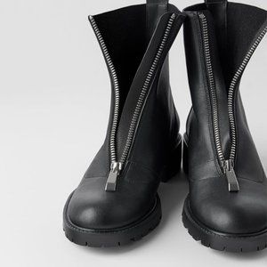 Zip Front Women's Black Boot